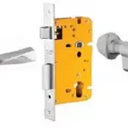 Dorset 60 mm Lever Handle Lock Set with Knob and Key Cylinder Stainless Steel ML NO OR image 1