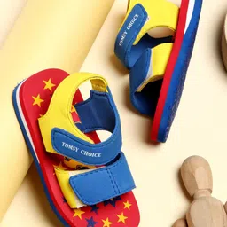 TOMSY CHOICE Stars Printed Velcro Closure Sandals - Red-picture-22
