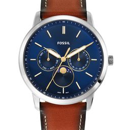 Fossil Men Blue Dial & Brown Leather Straps Analogue Watch FS5903-picture-42