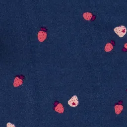 Carter's Cotton Knit Half & Full Sleeves Onesies With Fruit Print & Lounge Pant - Navy Blue image 3