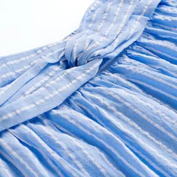 arias by lara dutta Arias Cotton Woven Skirts With Stripes - Light Blue image 3