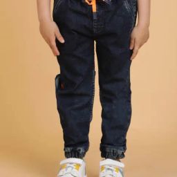 Tales & Stories Boys Dark Blue Cotton Printed Jeans-picture-18