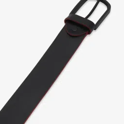 Spykar Black Leather Waist Belt For Men image 3