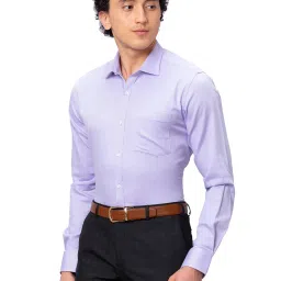 Park Avenue Violet Slim Fit Self Design Shirt image 3