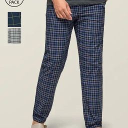 XYXX Multicolor Cotton Regular fit Checks Pyjama-picture-36