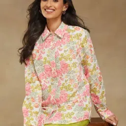 Fabindia White Printed Shirt image 4