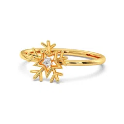 Candere by Kalyan Jewellers BIS Hallmark 14k Yellow Gold & Certified Diamond Ring image 3