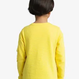 Ed-a-Mamma Yellow Cotton Regular Printed T-Shirt image 2