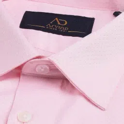 AD by Arvind Pink Regular Fit Self Shirt image 5