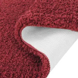 OBSESSIONS Red Polyester Quick Dry & Anti Skid Bath Mat image 4
