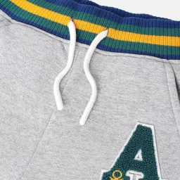 United Colors of Benetton Grey Cotton Blend Regular Trousers image 3