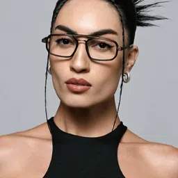 lenskart studio Lenskart STUDIOBrown Hexagon Unisex Reading Glasses image 3