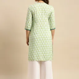 Rangita Lime Green & Black Printed Straight Kurta - Pack OF 2 image 3