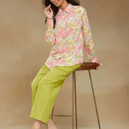 Fabindia White Printed Shirt image 5