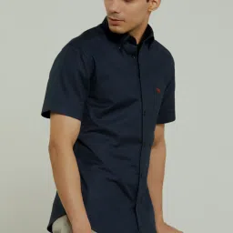ANDAMEN Navy Regular Fit Shirt image 3