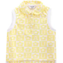 U.S. Polo Assn. Kids Yellow Printed Polo T-Shirt-image-50