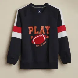 Allen Solly Boys Navy Cotton Regular Fit Graphic Print Sweatshirt-image-57