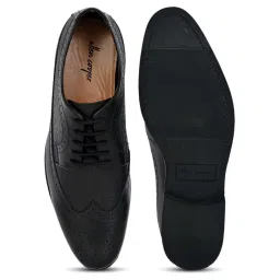 Allen Cooper Men's Black Derby Shoes image 3