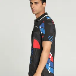 Puma BMW M Motorsport Black Cotton Regular Fit Printed Sports Polos image 3
