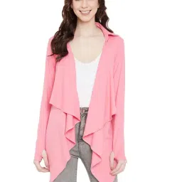 Hypernation Pink Cotton Shrug-picture-26