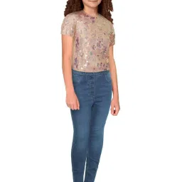 Allen Solly Junior Peach Embellished Top image 3