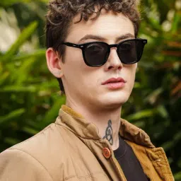 Resist Eyewear Black Wayfarer uv protected Unisex Sunglasses image 3