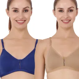 Floret Multicolor Non Wired Non Padded T-Shirt Bra (Pack Of 2)-picture-11