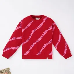 Ed-a-Mamma Kids Red Graphic Print  Sweatshirt-image-85