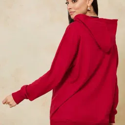 Styli Zip Through Oversized Longline Hoodie image 2
