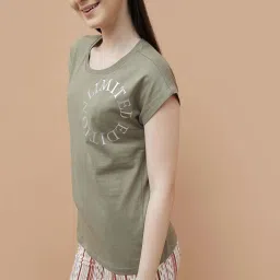 Ginger by Lifestyle Olive Solid T-Shirt image 3
