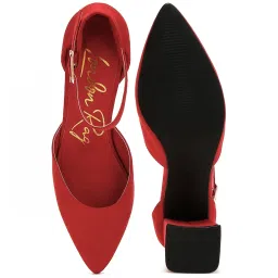 London Rag Women's Red Ankle Strap Sandals image 3