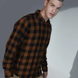 Hubberholme Multicolored Cotton Loose Fit Checks Shirt image 3