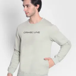 Crimsoune Club Light Green Regular Fit Printed Sweatshirt image 3