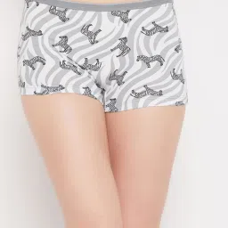 Clovia Multicolor Printed Boy Shorts - Pack of 3 image 3