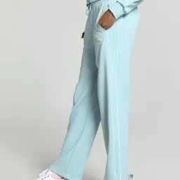 Puma Blue Textured Pattern Sports Track Pants image 3