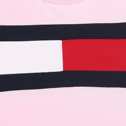 Tommy Hilfiger Kids Pink Lady Colorblock Regular Fit T-Shirt image 3