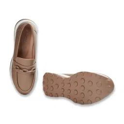 Ginger by Lifestyle Women's Beige Casual Loafers image 3