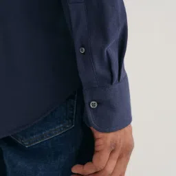 GANT Solid Button Down Regular Fit Shirt image 3