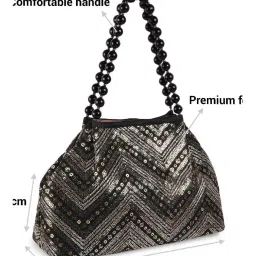 Mochi Black Embellished Small Shoulder Handbag image 3