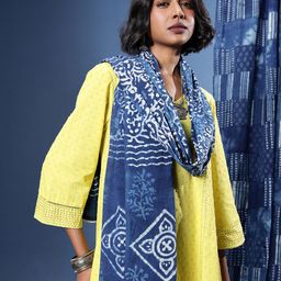 Taavi Woven legacy Pure Cotton Dobby Panelled A-Line Kurta With Palazzos & Dupatta-picture-47