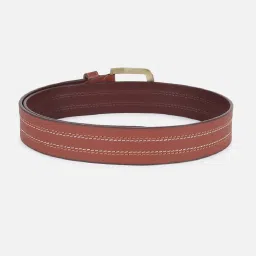 Van Heusen Brown Leather Waist Belt for Men image 3