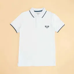 Pantaloons Junior Boys White Cotton Solid T-Shirts image 3