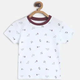 MINIKLUB Kids White Printed T-Shirt-image-32