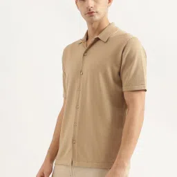United Colors Of Benetton Beige Pure Cotton Regular Fit Shirt image 3