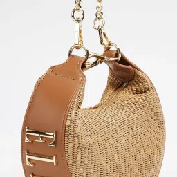 Elle Brown Textured Sling Handbag image 3