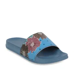 Elle Women's Blue Slides image 2