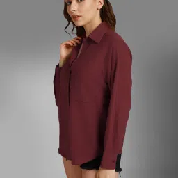 High Star Wine Oversized Shirt image 3
