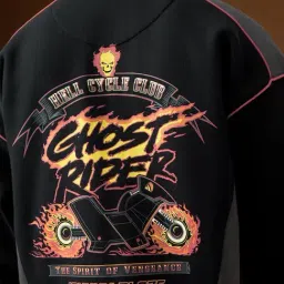 The Souled Store Ghost Rider Hell Cycle Club Varsity Jacket image 5