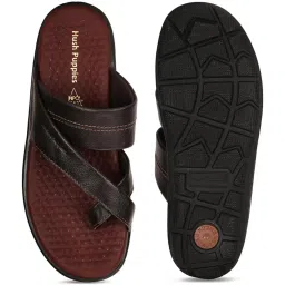 Hush Puppies by Bata Men's Brown Cross Strap Sandals image 3