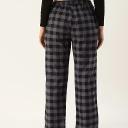 Kryptic Navy Cotton Checks Lounge Pants (Pack Of 2) image 3